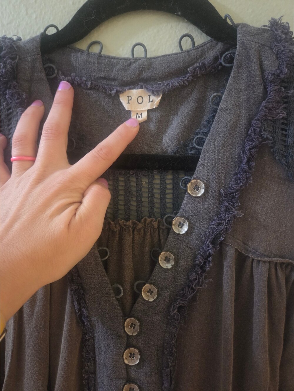 POL sleeveless Button Down Tunic - Picture 4 of 4